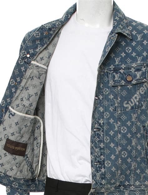 supreme x louis vuitton jaquard denim jacket|louis Vuitton X supreme cartera.